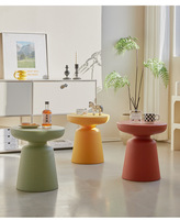 Table basse design nordique en plastique, plusieurs couleurs, table d'appoint créative, meubles de salon