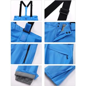 Pantalones de nieve con aislamiento para hombre FOXA, pantalones de esquí impermeables con cremallera en las piernas y bolsillos con cremallera para senderismo en invierno y actividades al aire libre. - Product Image 5