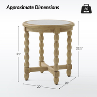 Table basse vintage Reproduction antique Table à thé en bois Farmhouse conçue pour meubler des meubles de salon classiques
