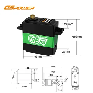 Ds3235 360 1/6 RC รถเต็มโลหะเกียร์เซอร์โวมอเตอร์เซอร์โว1/8 35กก. เซอร์โวมอเตอร์กันน้ำ1/10องศาเข้ากันได้กับ1/12