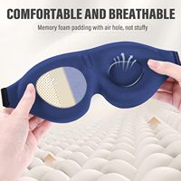 Masque pour les yeux en mousse de polyuréthane sur mesure, ultra fin, en mousse à mémoire de forme 3D, occultant, doux, respirant, pour dormir