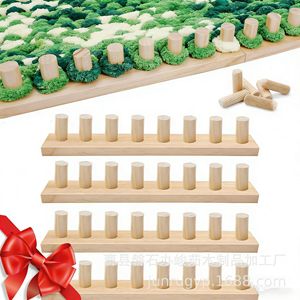 Marco de madera DIY para máquina de tejer, herramienta artesanal de madera lisa hecha a mano para hacer mantas y bufandas - Product Image 1