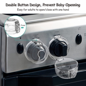 PRODIGY VB003 Protection de bouton de cuisinière à gaz pour la sécurité des enfants à la maison, en plastique transparent en forme de pomme, installation facile - Product Image 3