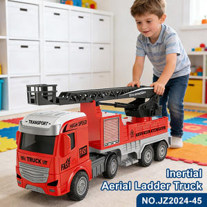 <span class=keywords><strong>Camion</strong></span> de <span class=keywords><strong>pompier</strong></span> à inertie personnalisé avec échelle de secours pour enfants, jouet de <span class=keywords><strong>pompier</strong></span> pour jeu d'imitation - Product Image 2
