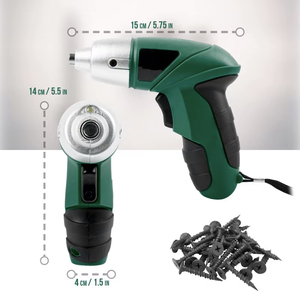 Hi-Spec Electric <b>Power</b> Screw Driver 15cm Green Black DIY <b>Tool</b> for General Maintenance and Repair - Product Image 3