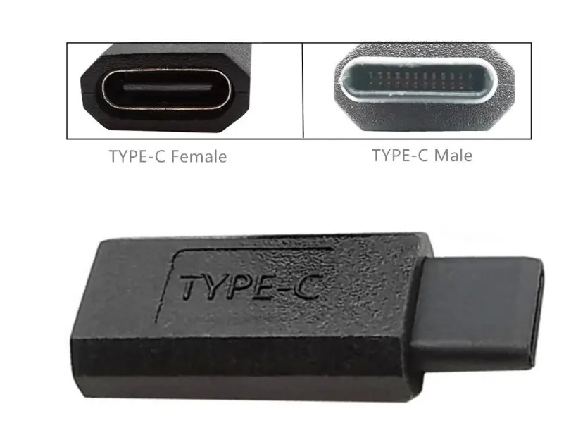 Aşınmaya dayanıklı test konnektörü USB3.1 tip-c 24Pin erkek-dişi, plastik aşınmaya ücretsiz kablo adaptörü