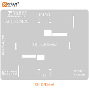 Herramienta de reparación de pulido de pantalla Amaoe IC BGA <span class=keywords><strong>Re</strong></span> molde de pegamento malla de estaño de acero adecuado para <span class=keywords><strong>iPhone</strong></span> 11/<span class=keywords><strong>12</strong></span>/13/Mini/Pro/Max - Product Image 4