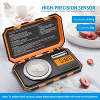 Balance électronique de précision pour bijoux, 200g/0.01g, haute précision, balance à or, mini balance de poche, outils de pesage pour la cuisine