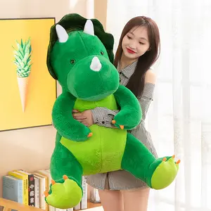 カスタム卸売新しいスタイル60cm恐竜ぬいぐるみスーパーソフト愛らしい緑の恐竜ドラゴン子供ぬいぐるみのための素敵なギフト
