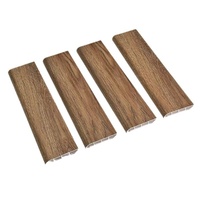 Plinthe murale décorative en PVC et fibre de bambou, imitation bois, pour usage domestique, bordure simple