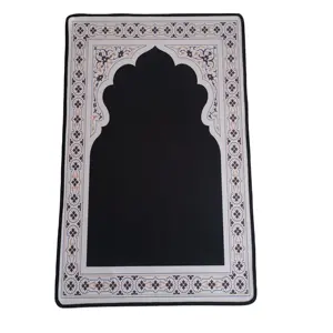 廉价印花聚酯地毯优质伊斯兰儿童祈祷垫Sajadah地毯伊斯兰斋月礼物穆斯林祈祷地毯
