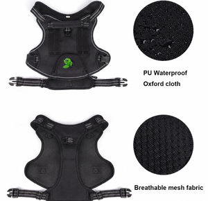 Harnais de dressage réfléchissant anti-traction pour <span class=keywords><strong>chien</strong></span>, tactique, imperméable, avec poche, pour bouledogues français et chiens berleurs allemands - Product Image 3
