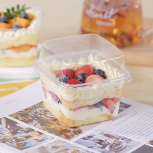 กล่องใสสำหรับบรรจุภัณฑ์ชีสเค้กขนาดเล็กแบบขายส่ง กล่องใสสำหรับขนมอบ ขนมหวานเดี่ยว กล่องใส PET สำหรับคัพเค้ก 8 ออนซ์ ใช้สำหรับขนมหวาน - Product Image 5