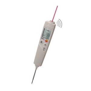 Thermomètre infrarouge alimentaire Testo 826-T2/T4, double fonction infrarouge et contact, avec pointeur laser et alarme sonore - Product Image 5