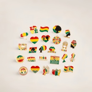 Colgante de mapa de África chapado en oro con esmalte, diseño de Reina y Rey del Día Juneteenth, para collar, pendientes, pulsera, <span class=keywords><strong>regalo</strong></span>, joyería DIY - Product Image 5
