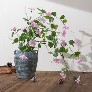 Fleurs artificielles de volubilis Meng Jie à longues tiges, arrangement floral en soie pour la décoration intérieure et les accessoires de mariage - Product Image 3