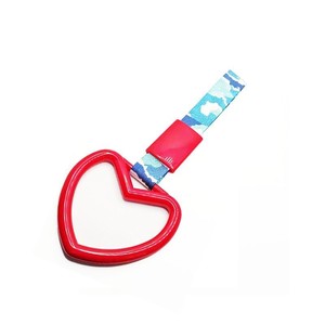 <b>Plastic</b> Heart Shaped Car Static Electricity Strip Warning Ring Interior Hand Pull Ring ABS Material <b>General</b> Applicable - Product Image 4