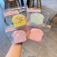 Juego de simulación de pastel vascuense en diferentes colores, juguete antiestrés de plástico ultra grueso con forma adorable y rebote, para mayores de 14 años