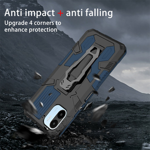 Étui de téléphone avec béquille arrière en TPU+PC pour <span class=keywords><strong>Redmi</strong></span> 13 A3 13C <span class=keywords><strong>10C</strong></span> Note 14 12 10 Pro Protection de l'objectif Support d'armure magnétique Couverture arrière - Product Image 4