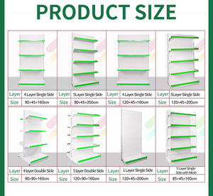 Scaffale degli scaffali degli scaffali del supermercato dell'esposizione del metallo della drogheria dell'alimento resistente su misura all'ingrosso della fabbrica per il negozio al dettaglio - Product Image 5