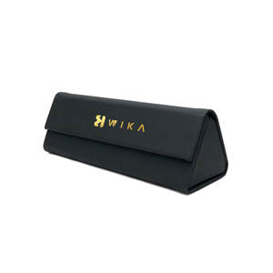 Xiongda光学フレーム三角形折りたたみ半ハードPUレザーカスタムロゴサングラス & 眼鏡収納ケース卸売 - Product Image 2