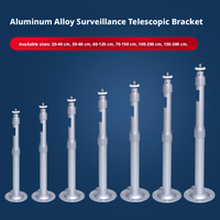 Support de caméra de sécurité et de vidéosurveillance en alliage d'aluminium réglable de 100 à 200 cm pour tube de 28 mm