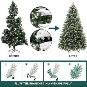 Mejor Opción: Árbol de Navidad Artificial Preiluminado y Predecorado de 6 pies con Puntas Nevadas y Luces - Product Image 3