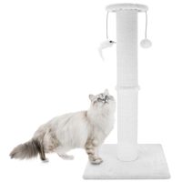 Starmon Poteau à gratter pour chat robuste et plus épais en corde de sisal avec boule suspendue