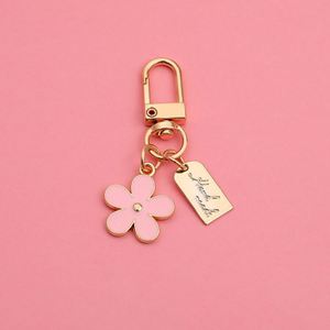 Creative Cute Rhinestone Little Angel Pompom Keychain Rabbit Fur Ball <b>Key</b> <b>Chain</b> Women's Plush Bag Pendant - Product Image 4