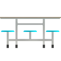 Ensemble table et chaise de restauration rapide cafétéria pour lycée Table et chaise de cantine universitaire Tables et chaises d'école primaire