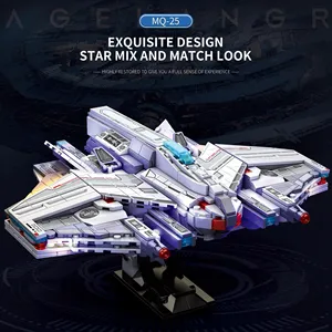 Reobrix 787 MQ-25 Stingray Bomber Sci-Fi <strong>Battleship</strong> Model, Compatible with <strong>Lego</strong>, Light-Up Toy for Boys Building Blocks Sets - Product Image 5
