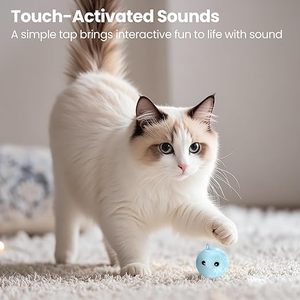 Pelotas de Juguete para Gatos con Sonido, Pelota de Juguete Interactiva de Felpa Mejorada, Sonidos Realistas de Animales, Funciona con Pilas y Activación por Movimiento - Product Image 3