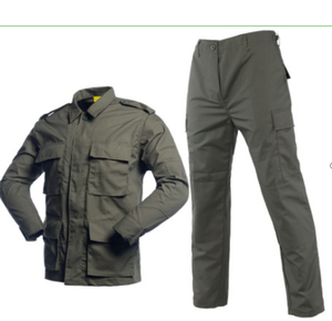 Traje de camuflaje BDU de poliéster/algodón negro para entrenamiento al aire libre uniforme táctico transpirable para África - Product Image 6