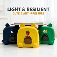 Kinderen EVA fruit-patroon teddybeer rugzak met luchtgevulde rugzitting, transparant venster, kleuterschooltas, 21L inhoud