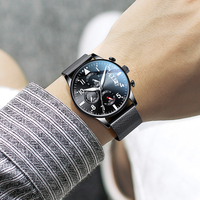 Neue Kleine Drei-Zeiger Mode Business Herren Quarzuhr Edelstahl & Lederarmband Luxus Nummerierte Datum-Chronograph-Uhren