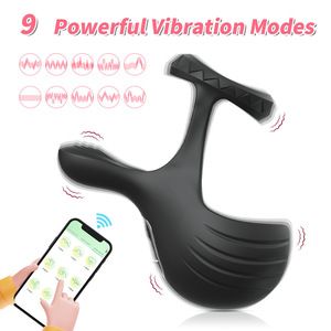 Glans Vibrator testis pria, mainan seks dewasa Chastity pemijat Glan bola skrotum cincin Penis bergetar - Product Image 5