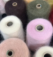 Fil fantaisie en mohair à poils longs 1/12Nm, doux et moelleux, mélange de fibres pour tricot à la machine ou à la main, idéal pour pulls, écharpes et vêtements personnalisés