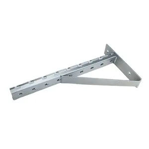 Cantilever wall bracket of wire mesh cable tray for supporting trays on wall