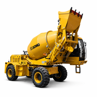 Untuk Truk Mixer Beton 4 Meter Kubik dengan Pengisian Otomatis, Mesin & Gearbox, Drum Berputar Sinkron, Penggerak Empat Roda