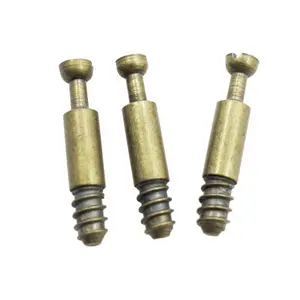 Southeast Asia Screw Manufacturing Custom Bronze Color Furniture Connecting Fitting Dowel Screws For Cabinet