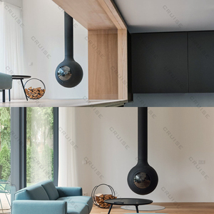 CRUISE Offre Spéciale Chauffage à bois intérieur sans fumée et respectueux de l'environnement Nouveau poêle à bois monté au plafond 800mm Cheminée suspendue - Product Image 3