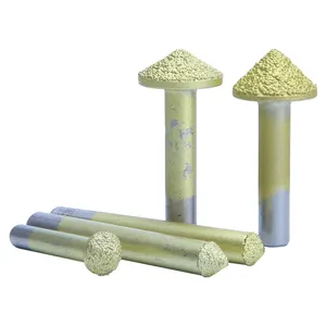 Huhao đá khắc cắt nấm loại đá cẩm thạch phay cắt CNC Granite Router bit ngọc khắc bit với tráng - Product Image 1