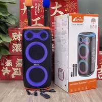 Sistema de Karaoke Portátil SZ-D26 de Alta Potencia (50W) para Micrófono Inalámbrico 5.3 con 2 Micrófonos, Colorido, para Exteriores