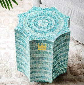 Table moderne personnalisable avec incrustation de nacre, taille et design sur mesure pour un style d'intérieur haut de gamme - Product Image 2