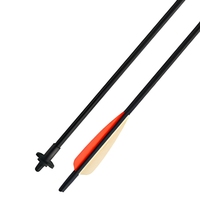 Flèche de tir à l'arc en fibre de verre HUANTU X1 HT avec plume en plastique et pointe en acier pour arc classique et arc à poulies, chasse et tir