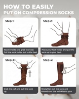 Chaussettes de compression montantes personnalisées, respirantes, rembourrées, à bout sans couture, pour infirmières, voyage et fitness