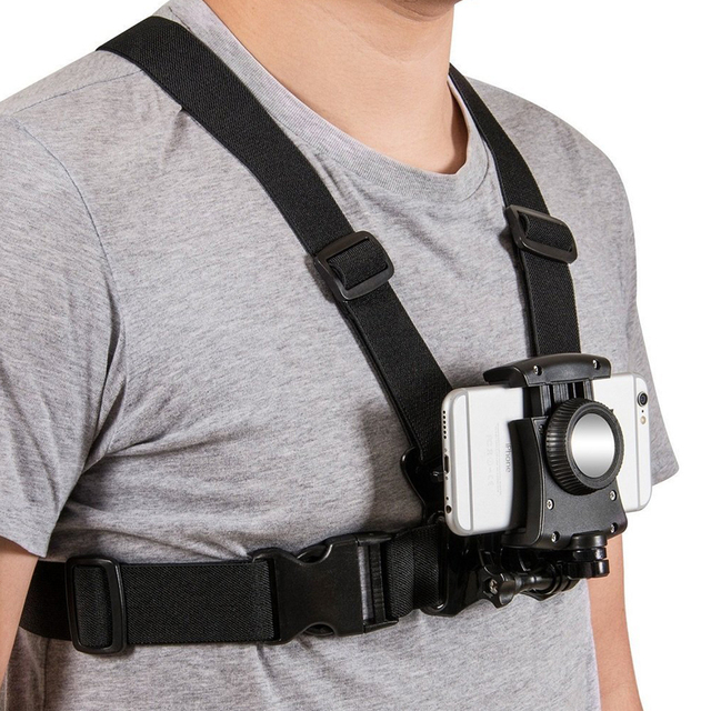 Hot Sale High Elasticity Chests Mount Mobile Phone Chest Strap for Action Cameras