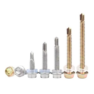 Karbon çelik renk galvanizli ceket altıgen kendinden delme vidalar yüksek kaliteli bağlantı elemanları altıgen kendinden delme başlı vida - Product Image 6