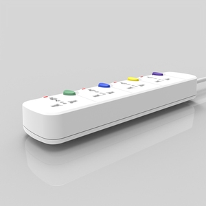 Enchufe múltiple universal de 4 tomas con interruptores individuales, cable de cobre y extensión de alimentación. - Product Image 4