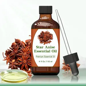 118ml 4Oz 100% Organic Bulk Aniseed Oil China Star Anise Oil For Skincare and Haircare & Emotional Well-Being